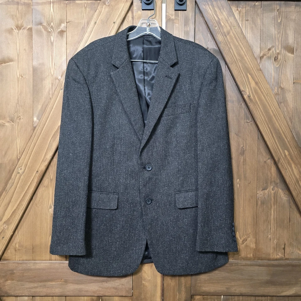 Blazer Andrew Fezza Signature Collection Hombre 40S Gris Carbón Chaqueta 2 Botones Foto 1 de 4