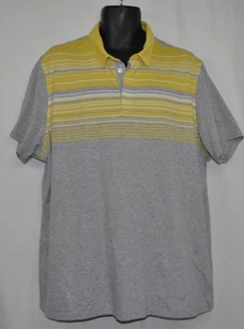 ALFANI Herren Poloshirt Sunset Stripe gelb/grau Größe XXL / 2XL - Bild 1 von 6