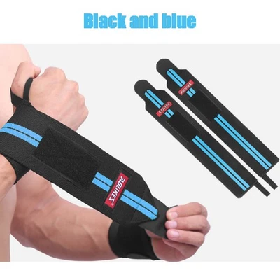 Wrist Wraps Weight lifting Gym Straps Support Strength Elasticated Hand Bandage - Image 1 of 4