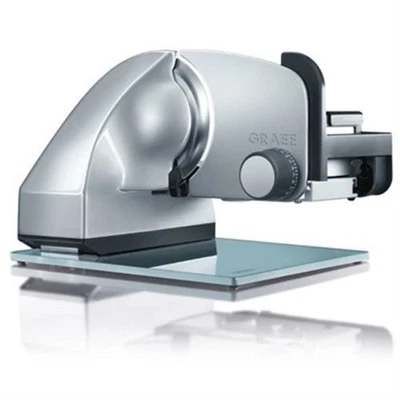 GRAEF M90 Allesschneider silber Kippschneider Vollstahlmesser glatt Glasboden - Bild 1 von 4