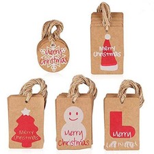 100pcs Christmas Gift Craft Tag Hang Paper/Kraft Tag Wedding Label Luggage Decor