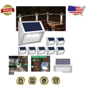 Elegant Solar Wall Lights 8-Pack - Waterproof Decorative Lighting for Outdoors - Picture 1 of 10