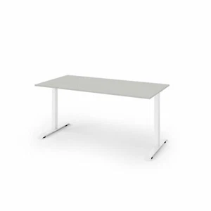 ISOLA linear desk L.1800xW.800xH.740 grey top white structure - Picture 1 of 2