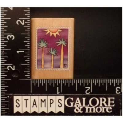 Estampillas de goma Inkadinkado 8705K envío palmeras y sol #W14 Foto 1 de 2