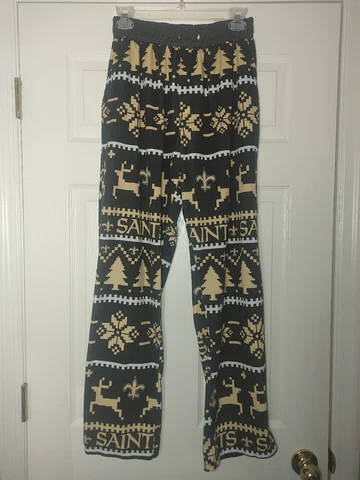 New Orleans Saints NFL Team Apparel Men's Christmas Pajama Pants Size Medium Cover
