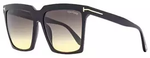 Tom Ford Square Sunglasses TF764 Sabrina-02 01B Black 58mm FT0764 - Picture 1 of 2