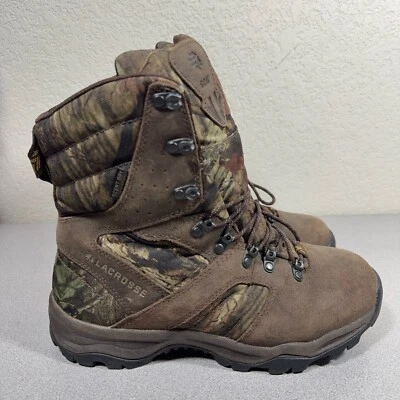 Lacrosse Mens Sz 8 Quick Shot 8" Mossy Oak Camo Hunting Hiking Boots 600G - Image 1 of 4
