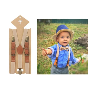 2cm Baby Boy Solid Fashion Elastic Suspenders - Picture 1 of 9