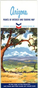 Mapa de ruta de Arizona 1963 desde el Std. Oil Co. de California (Chevron) - Imagen 1 de 1