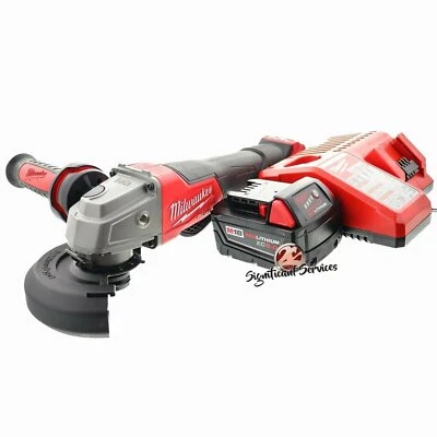 Milwaukee 2880-20 M18 FUEL Brushless Li-Ion 4-1/2in/5in Angle Grinder 5.0 Ah Kit - Image 1 of 4