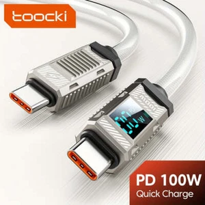 Toocki C-C 100W Fast Charging Data Cable Aluminum Alloy Shell New Cyber Style Me - Picture 1 of 13