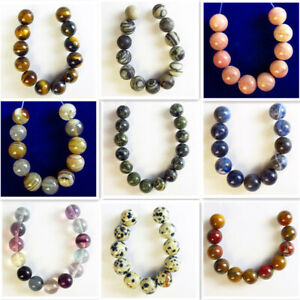 10mm Natural Mixed Stone Round Ball Loose Bead（Quantity as shown）