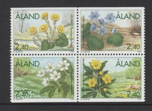 ALAND Islands - Folleto de flores de primavera 1997 bloque de 4 montadas sin montar o nunca montada - flora - Imagen 1 de 1