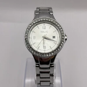 Orologio Relic Donna Cristalli Data Acciaio Inox Argento. 7,25 pollici - Foto 1 di 9