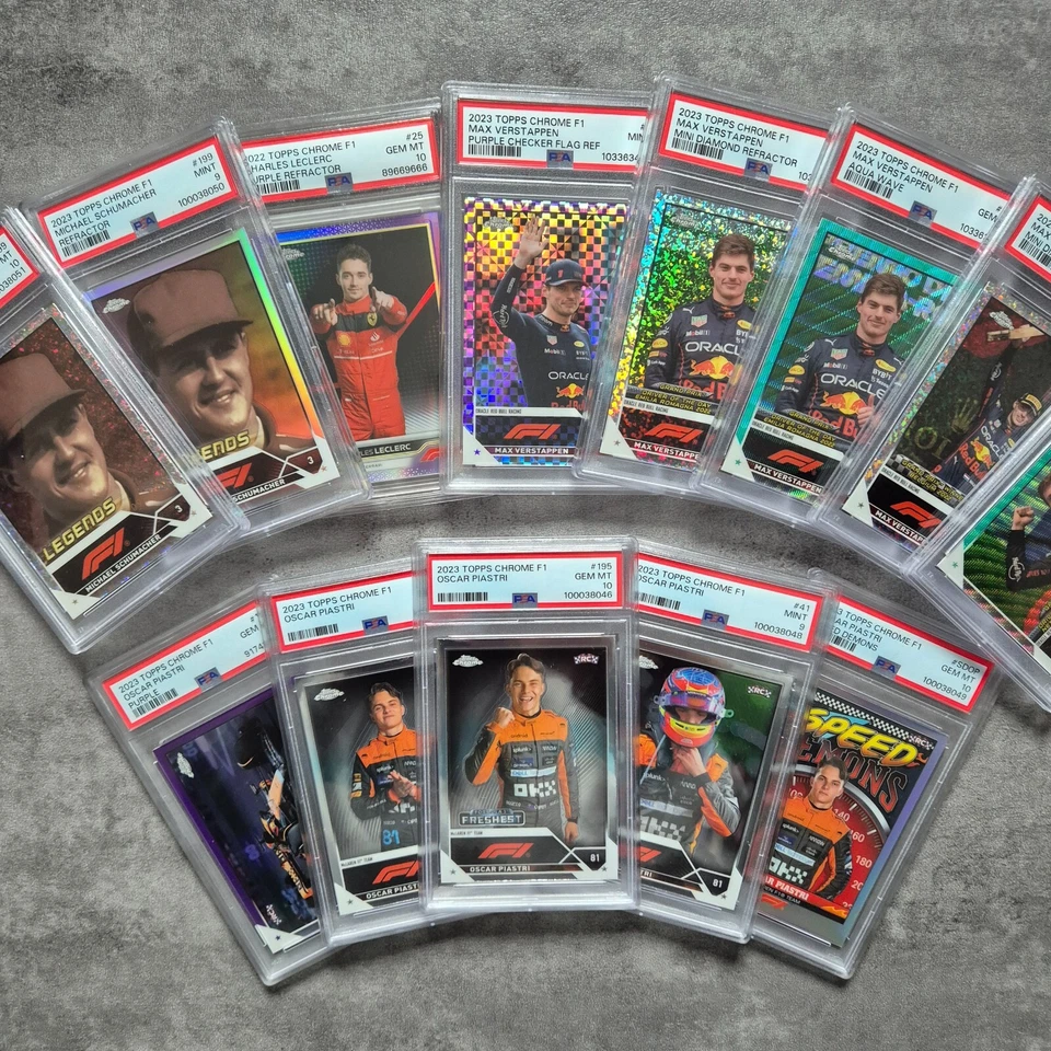 Formel 1 PSA Karten - Verstappen, Schumacher, Piastri, Leclerc, Ferrari, RedBull - Bild 1 von 1