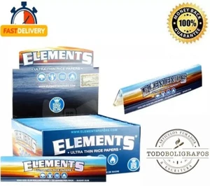 Cartine Elements Blu Lunghe KING Blue SIZE SLIM Da 50 Libretti. - Imagen 1 de 3