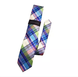TOMMY HILFIGER Silk Tartan Tie, New - Picture 1 of 7