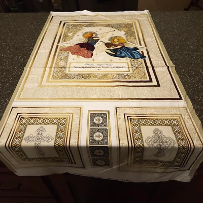 Heavenly Panel 23x42 Dan Morris Quilting Treasures Guardian Angel Religious - Image 1 of 4
