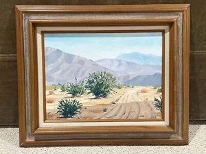 CALIFORNIA DESERT OIL ON ART BOARD PAINTING - SIGNED DARLING 87 - Picture 1 of 7