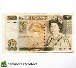 ENGLAND: 1 x 50 English Pound Banknote. Gill.