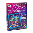 Light-Up LED Neon Drawing Board With Stencils & Neon Markers Draw & Erase