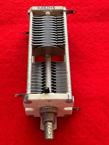 Johnson 100LD15 Dual-Gang 2x100pF Variable Air Capacitor for Ham Radio & Antenna - Zdjęcie 1 z 6