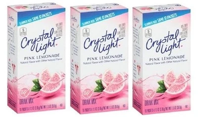 Crystal Light On The Go Pink Lemonade Sugar Free Soft Drink Mix 3 Pack - Image 1 of 3