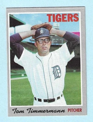 1970 Topps #554 Tom Timmermann Detroit Tigers Near Mint COMPLETE SETBREAK - Image 1 of 2