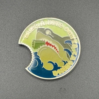 2010 Take a Bite Outta Caching - Antique Silver Finish - New Unactivated Geocoin - Image 1 of 3