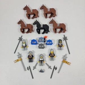 LEGO Castle Fantasy Era Crown Knight Horses Weapons Shield Minifigure Lot - Picture 1 of 22