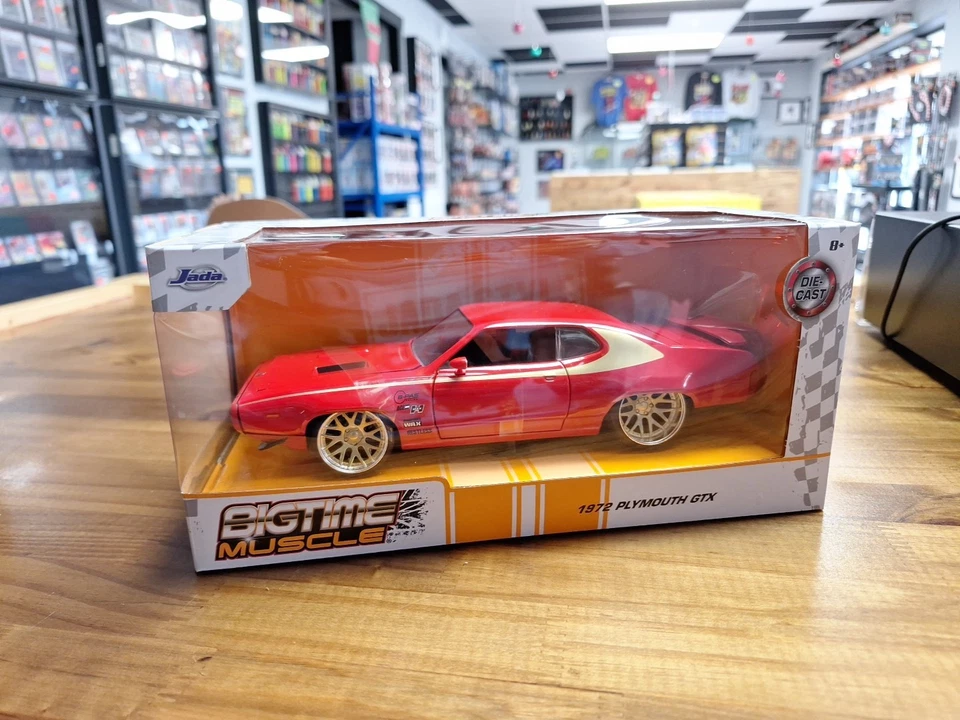Jada 1:24 Big Time Muscle 1972 Plymouth GTX красный литая модель автомобиля 34206 новый  - Изображение 1 из 1
