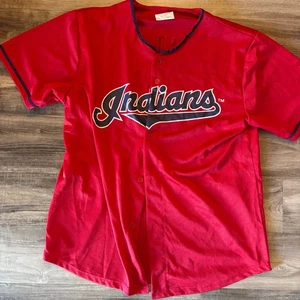 Cleveland Indians Carlos Santana Jersey #41 Size XL Red Match-Up - Picture 1 of 7