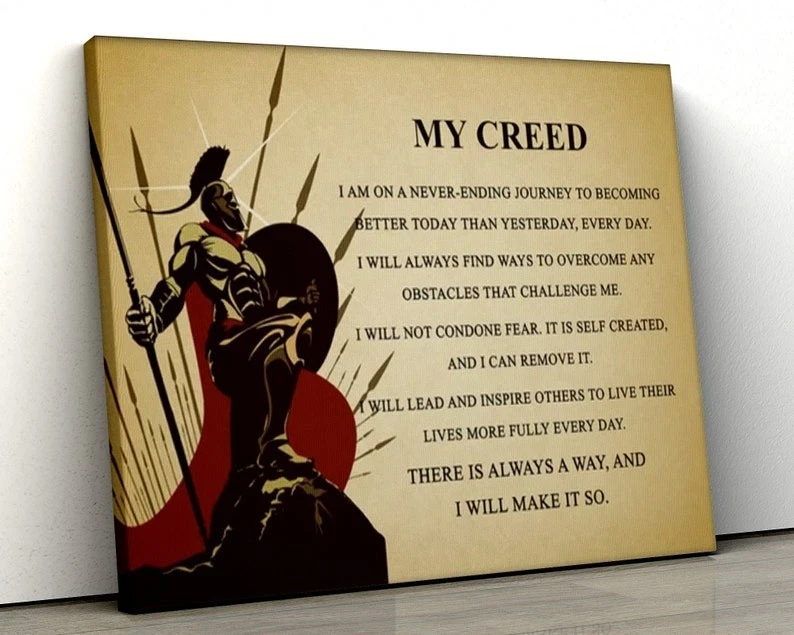 Póster de guerrero espartano, lienzo inspiración motivacional citas póster, lienzo... Foto 1 de 1