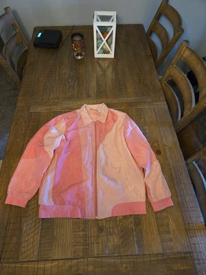 Chaqueta ligera vintage - grande - BLAIR pastel cremallera completa, exterior 100 % seda Foto 1 de 4