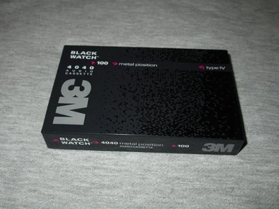 RELOJ NEGRO 3M VINTAGE 4040-100 min- TIPO IV CINTA CASETE EN BLANCO-TOTALMENTE NUEVO Foto 1 de 2