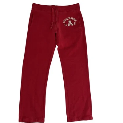 Pantalones deportivos Abercrombie Fitch para mujer XS rojos rectos salón informales Y2K cordón Foto 1 de 4