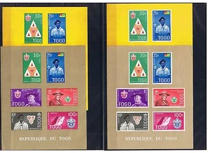 Africa Togo MiNr Block 5 A + B in x + y 4 Blocks mint never hinged - Picture 1 of 1