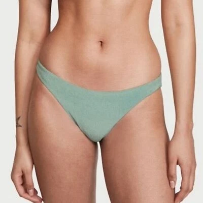 Victoria's Secret Swim Bikini Bottom Size S  Womens Terry Cloth Seafoam Green - Image 1 of 4