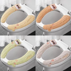 Coprisedile WC Invernale Universale Lavabile Cartoni Animati Sedile WC Cuscino Adesivo - Foto 1 di 24