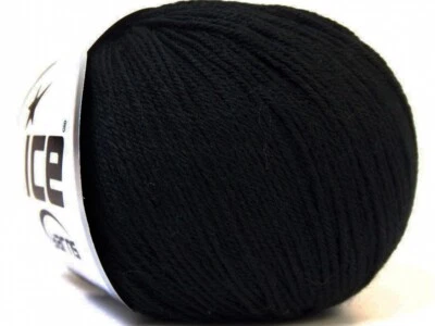 Lote de 6 Hilos Bebé Merino Lana Fina 6x50g/200m Negro Foto 1 de 4