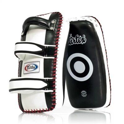 Fairtex Curved Leather Muay Thai Kick Pads KPLC2 Standard Pair MMA Kickboxing - Image 1 of 4