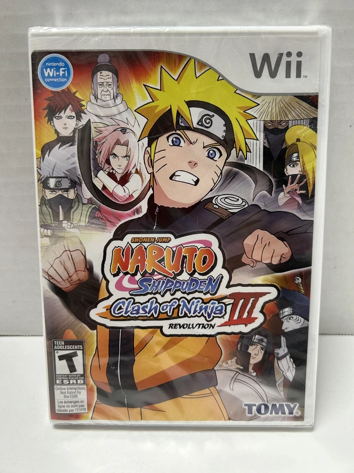 Naruto Shippuden: Clash of Ninja Revolution III (Nintendo Wii, 2009) Sealed - Image 1 of 4