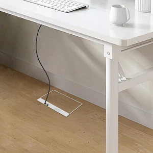 Moderne silberne versteckte Bodensteckdosendose, Innen Bodeneinbausteckdose - Bild 1 von 14