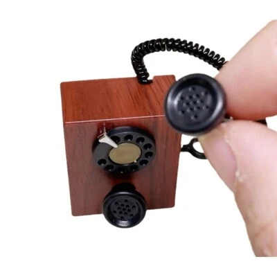 Miniaturas para casa de muñecas escala 1:12 teléfono antiguo vintage castillo plástico decoración Foto 1 de 4