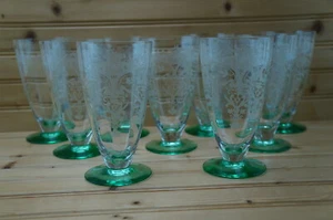Vasos de té helados Glastonbury Lotus Revere tallo verde (9), 6" - Imagen 1 de 11