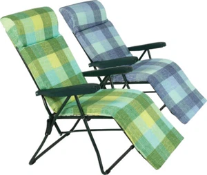 Sedia Sdraio cuscino imbottita Verniciata SDRAIO prendisole spiaggia RELAX MARE- - Foto 1 di 2