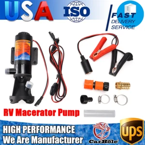 New RV Macerator Pump Sewage Pump RV Waste Processing Self-priming Portable 12V - Picture 1 of 22