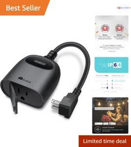 Outdoor Smart Plug Weather-Resistant 15A Wi-Fi Control Voice Activation 1-Pack - Picture 1 of 7