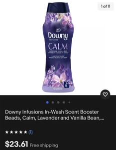 Downy Infusions In-Wash Scent Booster Beads, Calm, Lavender & Vanilla Bean 14.8 - Picture 1 of 8