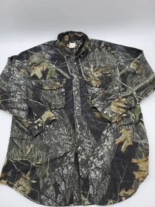 Vintage Remington Mossy-Oak Button Mens Large Shirt Fishing Camouflage..#6380 - Picture 1 of 10